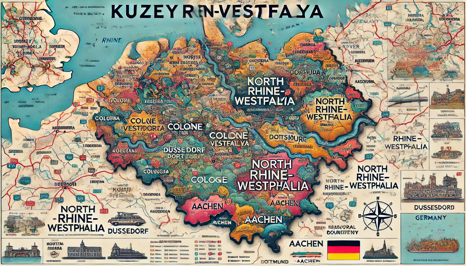 Kuzey Ren Vestfalya Eyaleti Haritası: Detaylı İnceleme ve Rehber