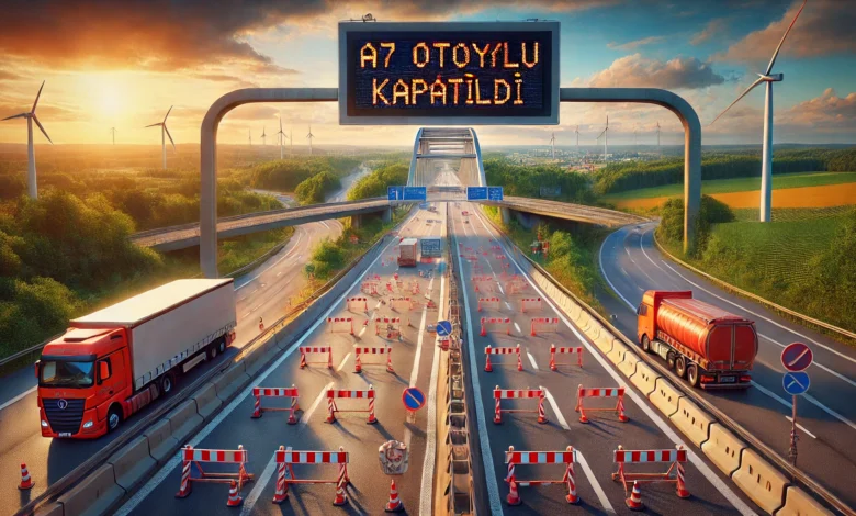 A7 Otoyolu Kapatıldı