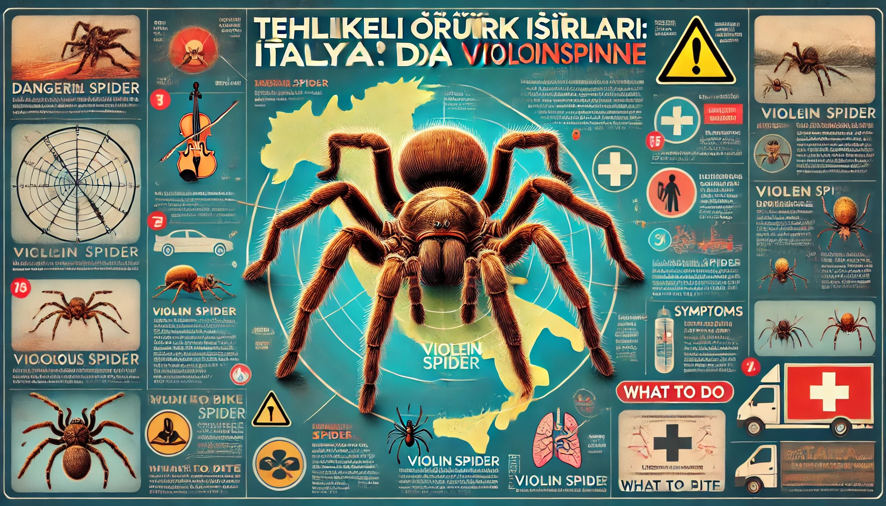 Tehlikeli Örümcek Isırıkları: İtalya’da Violinspinne (Kemanlı Örümcek) ve Tedbirler