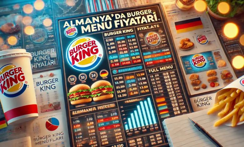 almanya'da burger king menü fiyatları