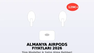 Almanya AirPods Fiyatları 2026 - Tüm Modeller