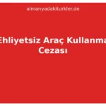 Almanyada Ehliyetsiz Araç Kullanma Cezası 2026